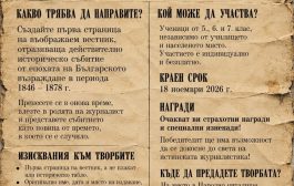 Народно читалище „Железник-1988“ организира творчески конкурс „Вестник от миналото“